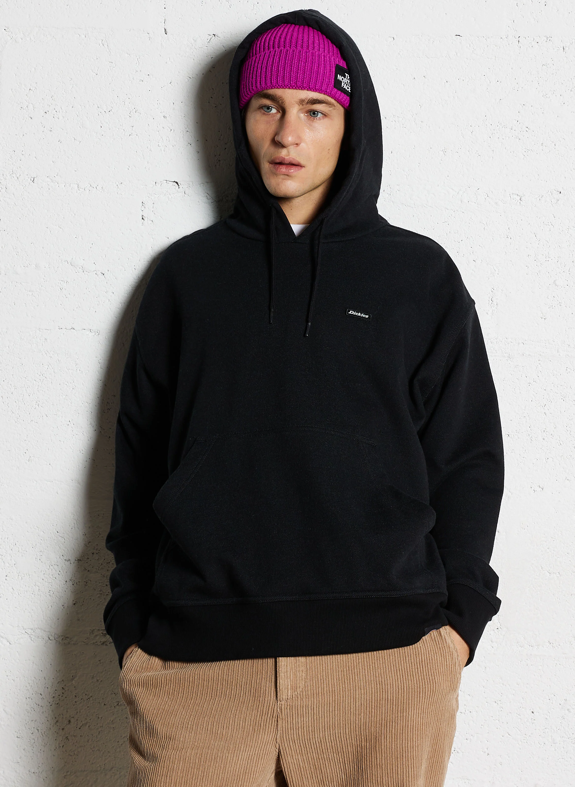 CLANCY - Sweat ample à capuche en coton | Noir
