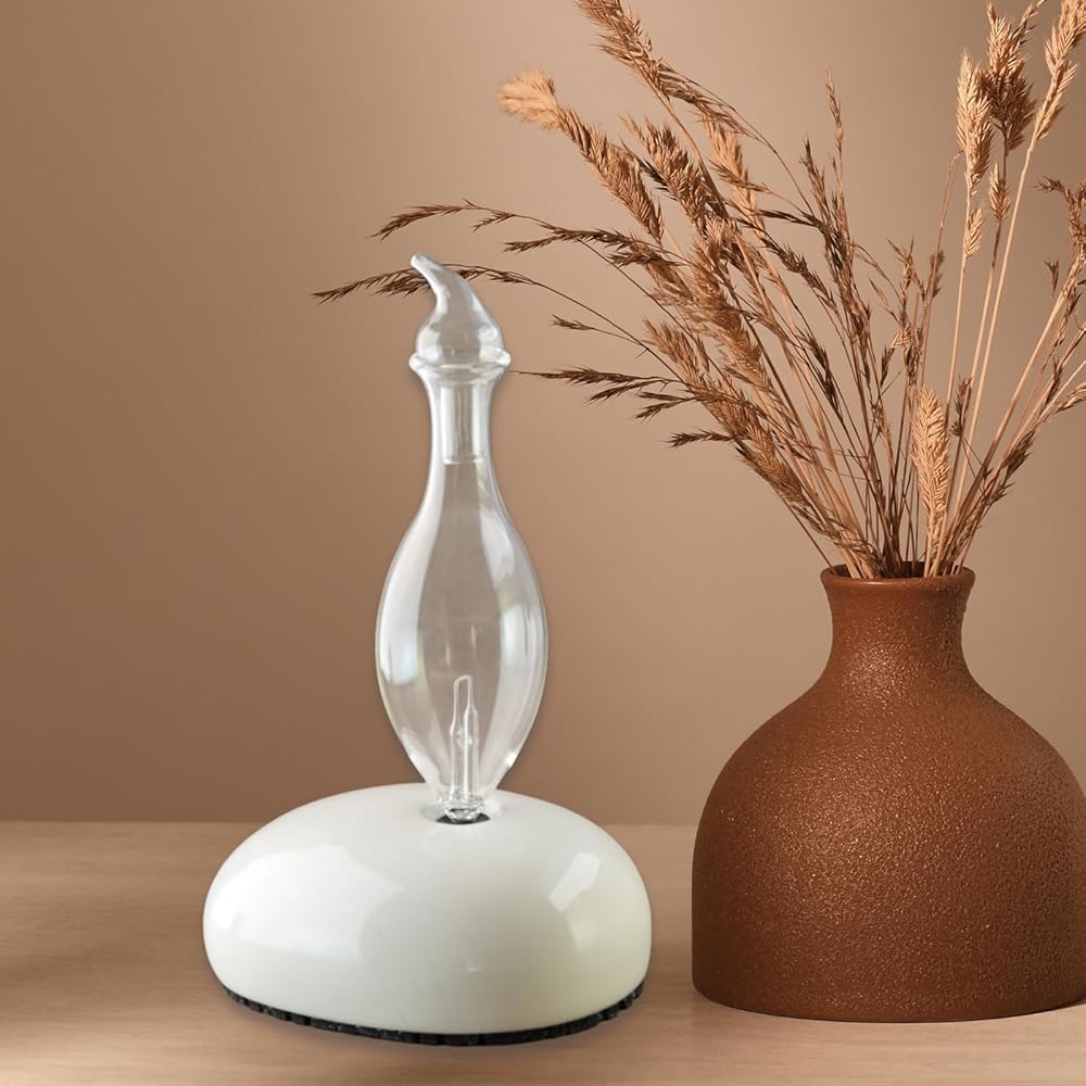 Zen’Arôme Diffuseur par Nébulisation Dan – Diffuseur d’Huiles Essentielles à Froid qui Conserve les Vertus des Huiles pour l’Aromathérapie – Nébulisateur En Céramique et en Verre – Puissance Ajustable : Hygiène et Santé