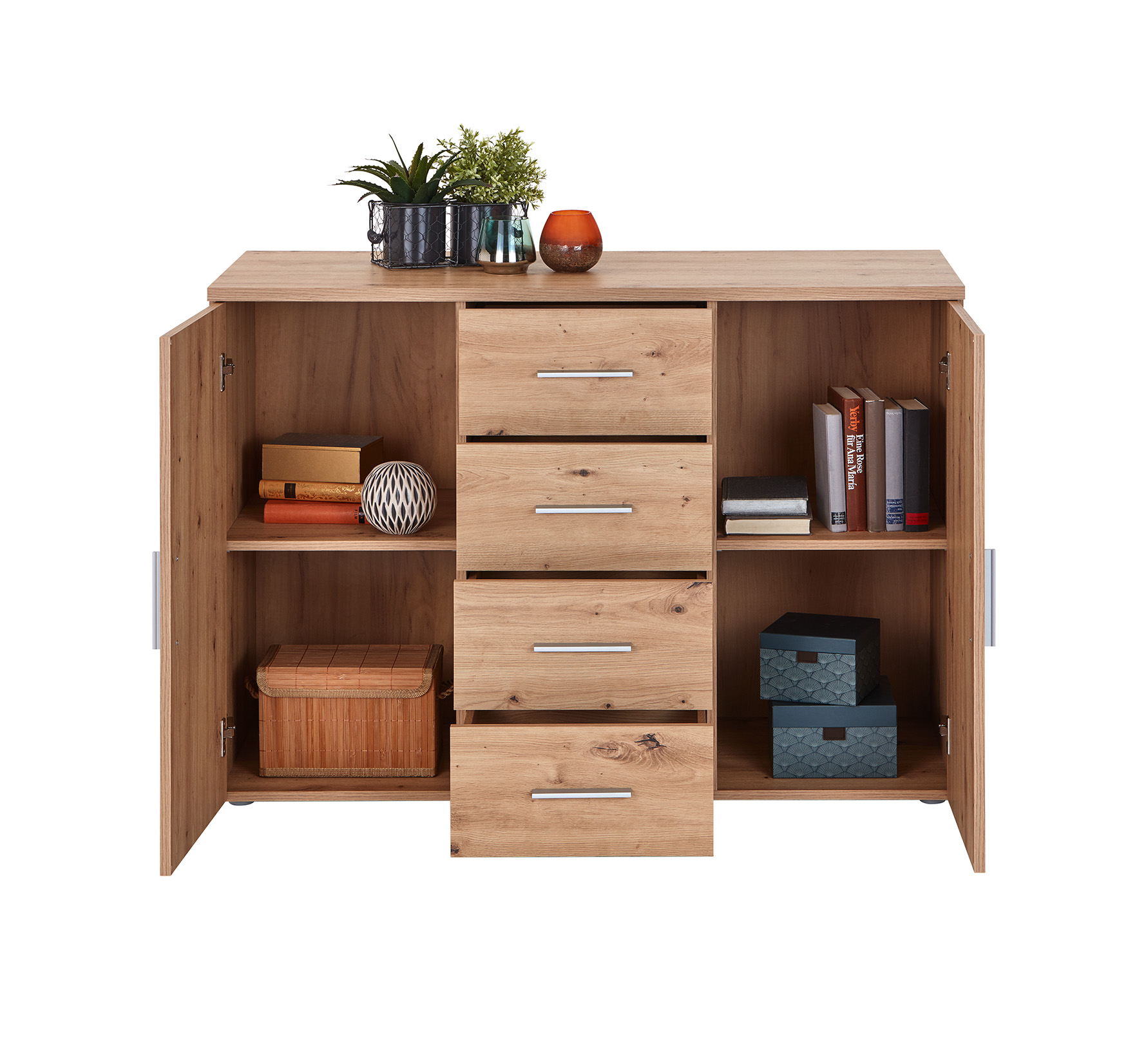 Kommode - Artisan Eiche - mit Übertiefe - 120 cm