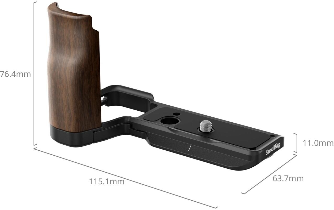 L-Winkel mit Holzgriff für Sony ZV-E10 IIEin ergonomisch geformter Holzgriff