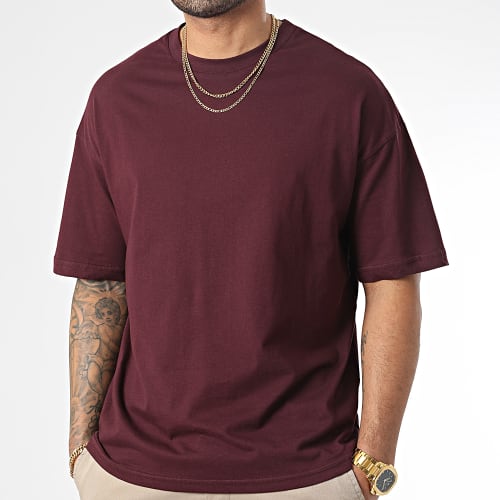 Lot de 2 Tee Shirts Oversize Large 2733 Bordeaux Noir