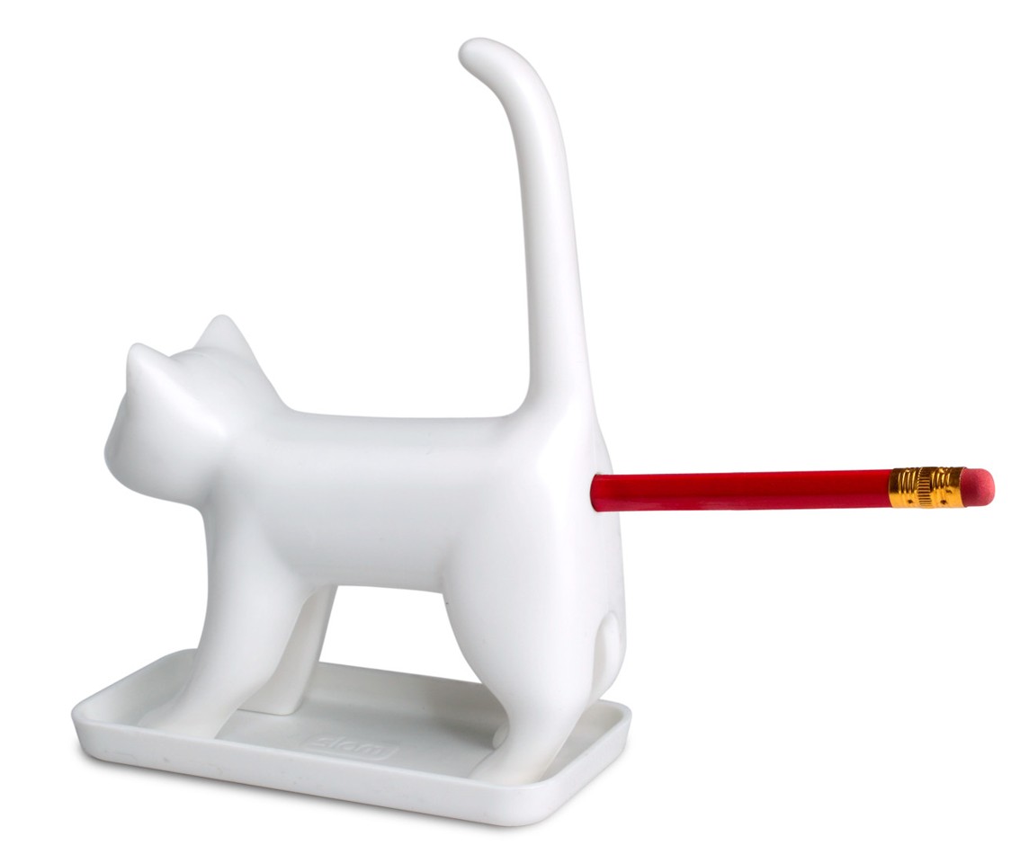 Winkee - Blyantspidser - Sharp end Cat with sound - White