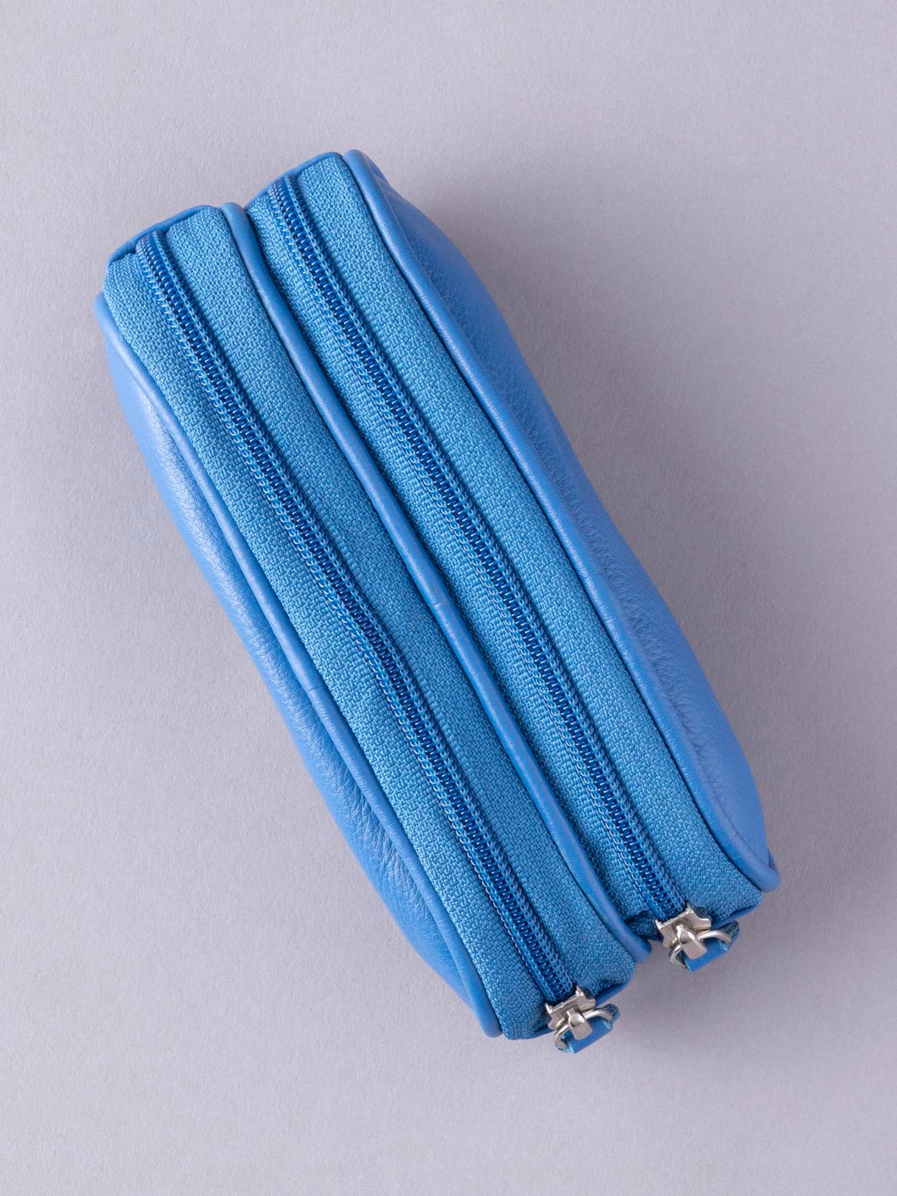 Blauw - Lakeland Leather dubbele brillenkoker