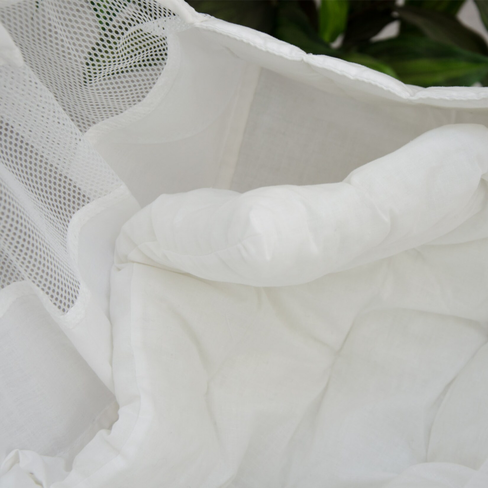 Babyhängematte Baby-Feder-Wiege mit Spreizstab | 100% Baumwolle Naturstoff | Kinderhängematte Hängew