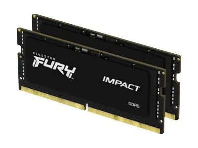 Kingston FURY Impact - DDR5 - sæt - 64 GB: 2 x 32 GB - SO DIMM 262-PIN - 4800 MHz / PC5-38400 - CL38 - 1.1 V - ikke bufferet - on-die ECC