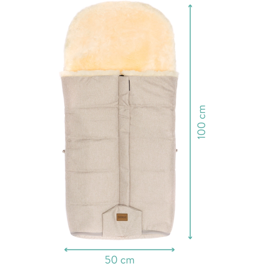 fillikid Winterfußsack Jarvis Lammfell Sand Melange