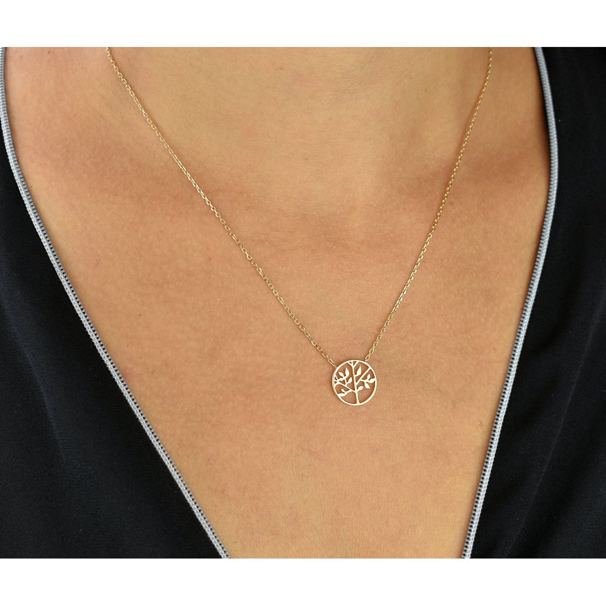 Collier Arbre de Vie Plaqué OR 750 3 microns