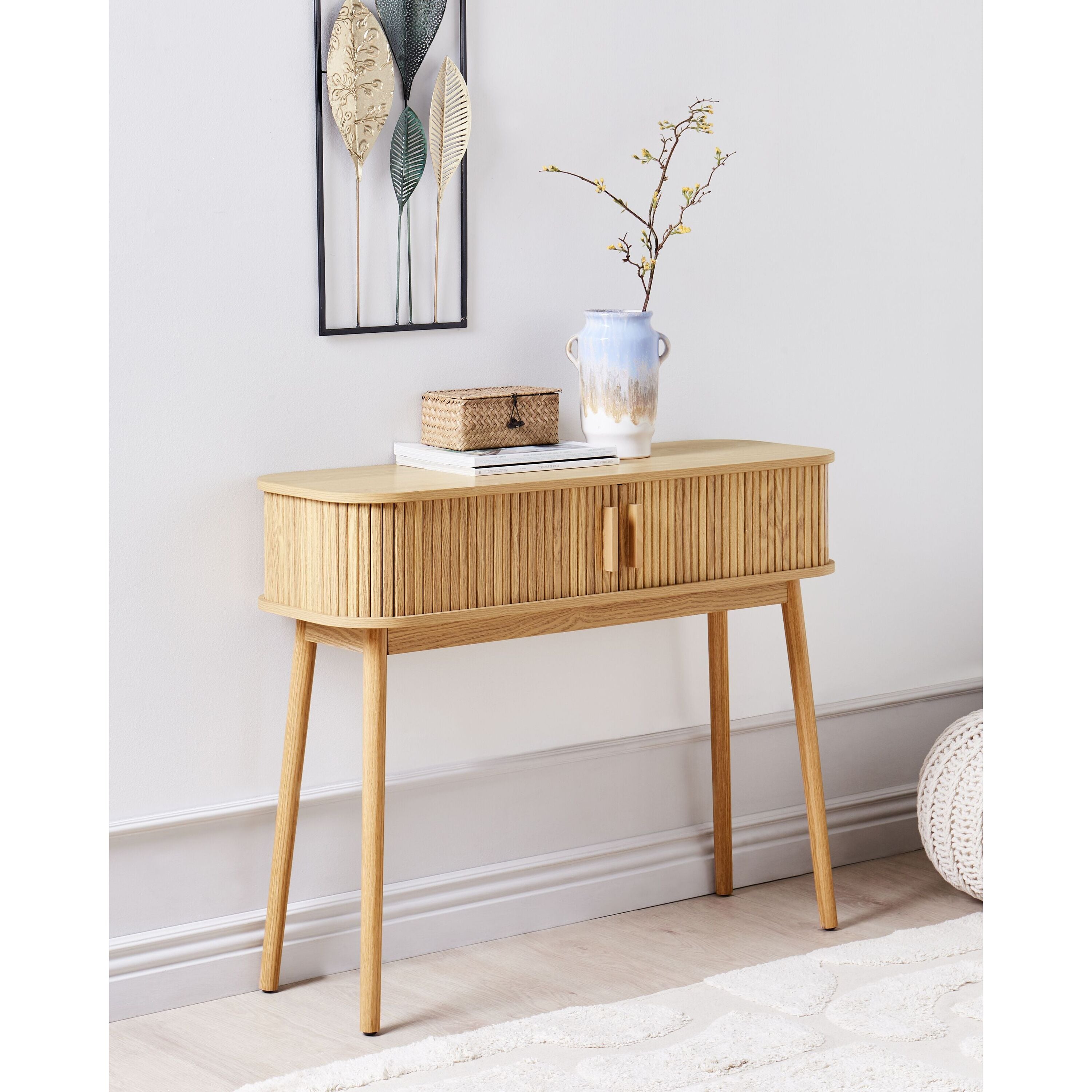 Beliani - SELAH - Sidetable - Lichthout - MDF