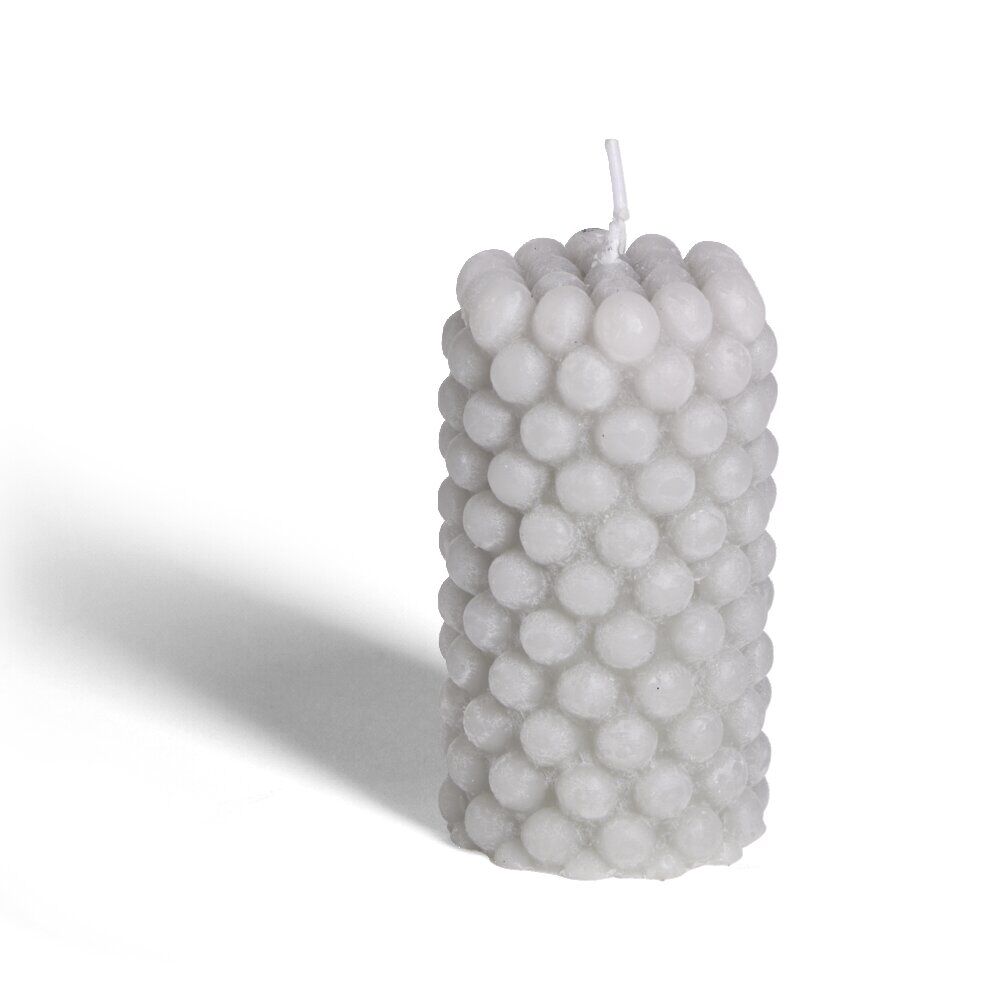 Bougie cylindrique design bulle Ø5xH9cm