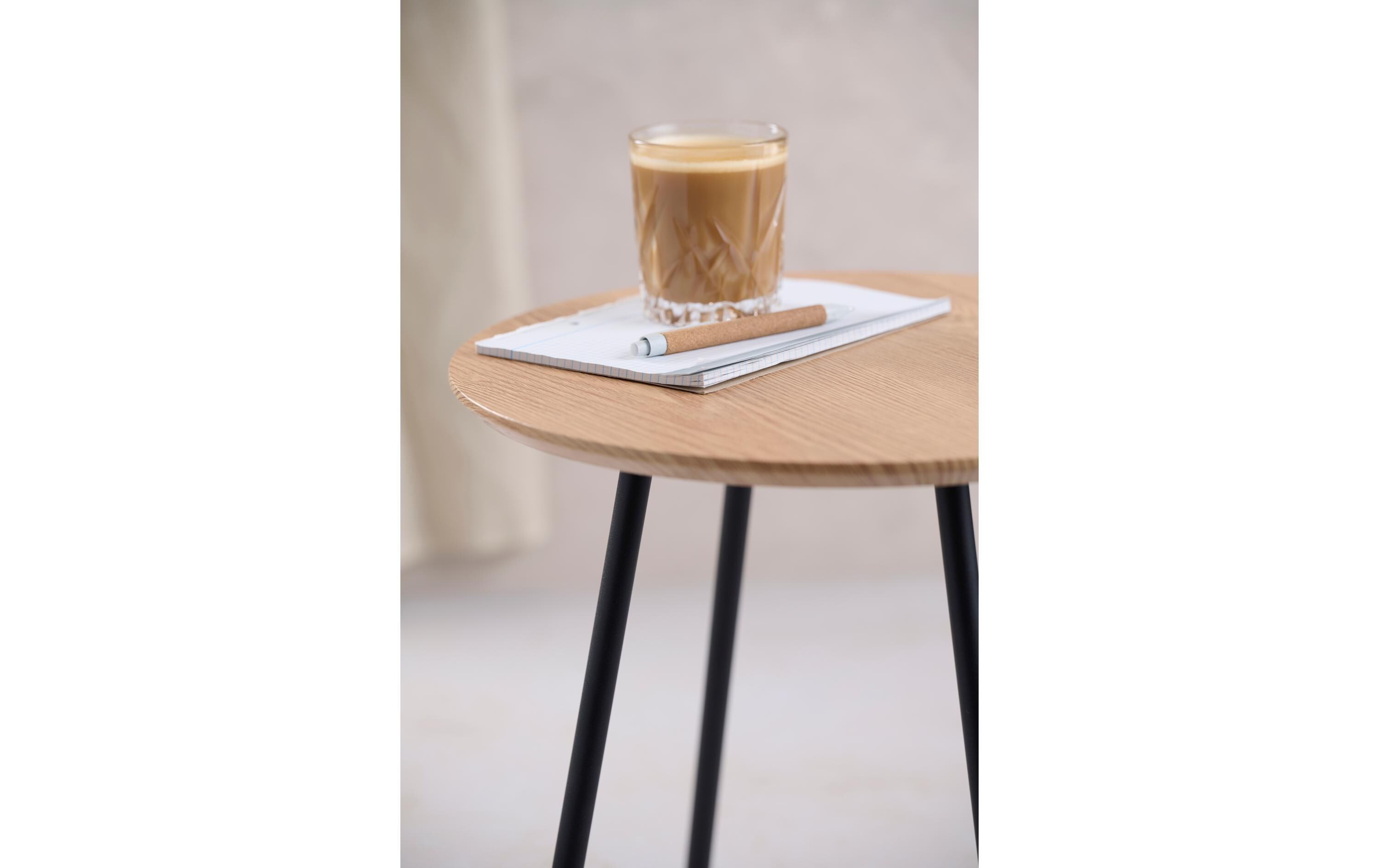 Beistelltisch Ø 40 cm, Braun/SchwarzCouchtisch