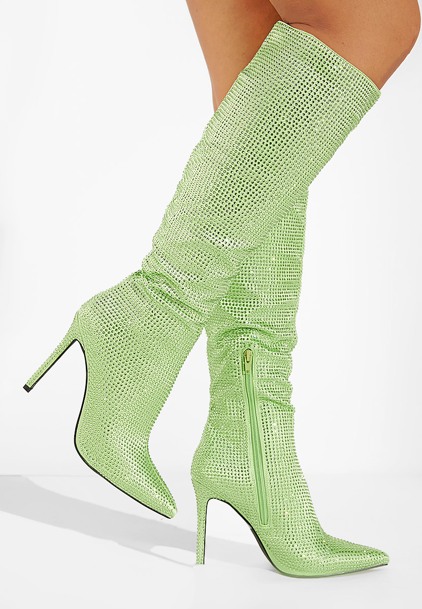Bottes talons aiguilles verts Valencia