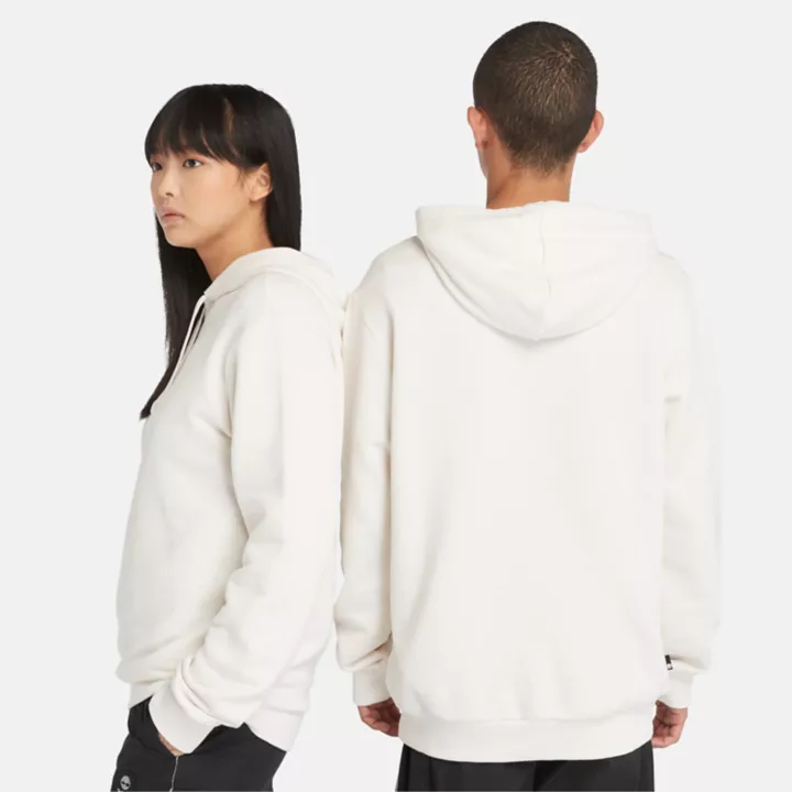 Sweat à capuche avec motif graphique unisexe en blanc