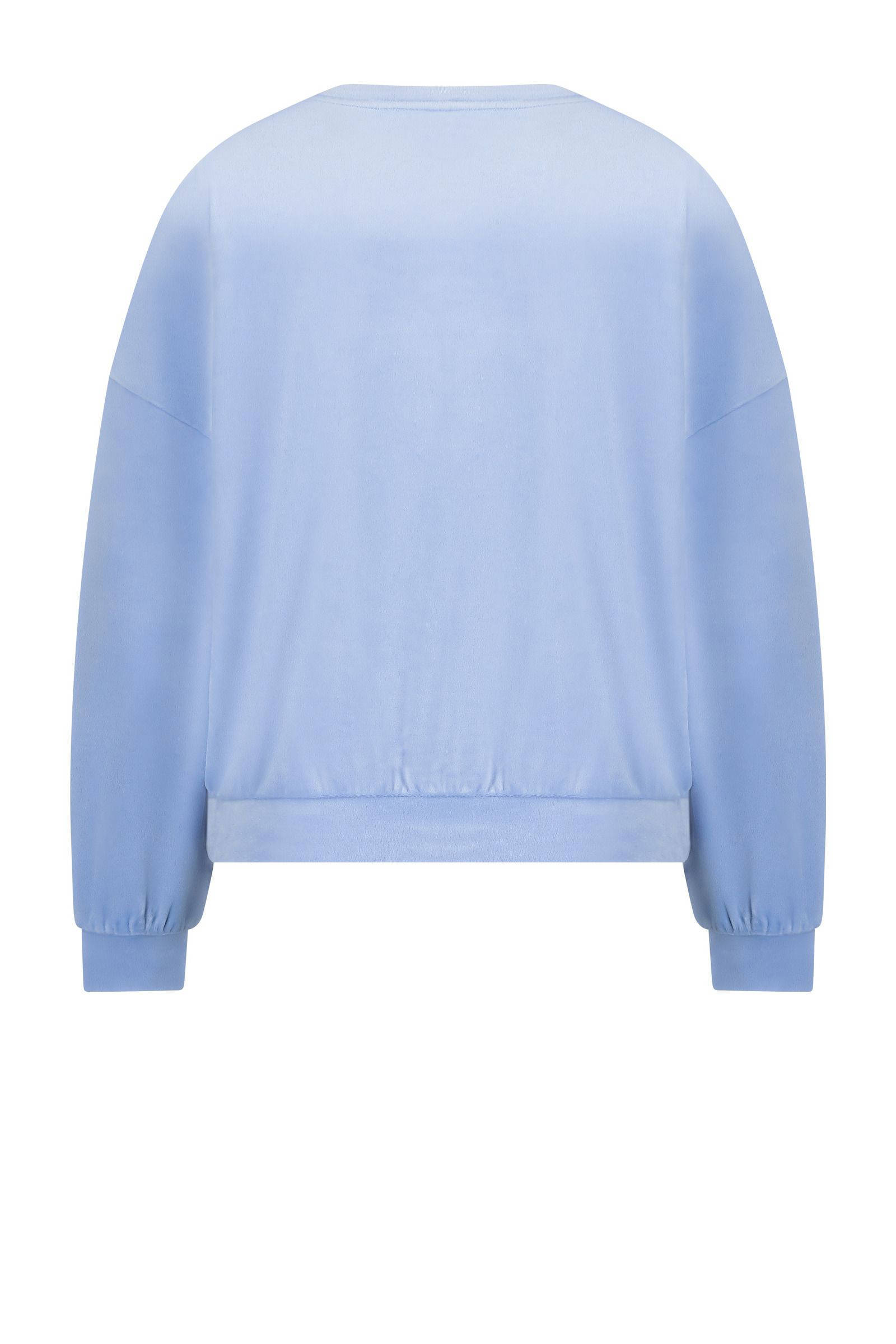 Hunkemöller fluwelen loungetop blauw