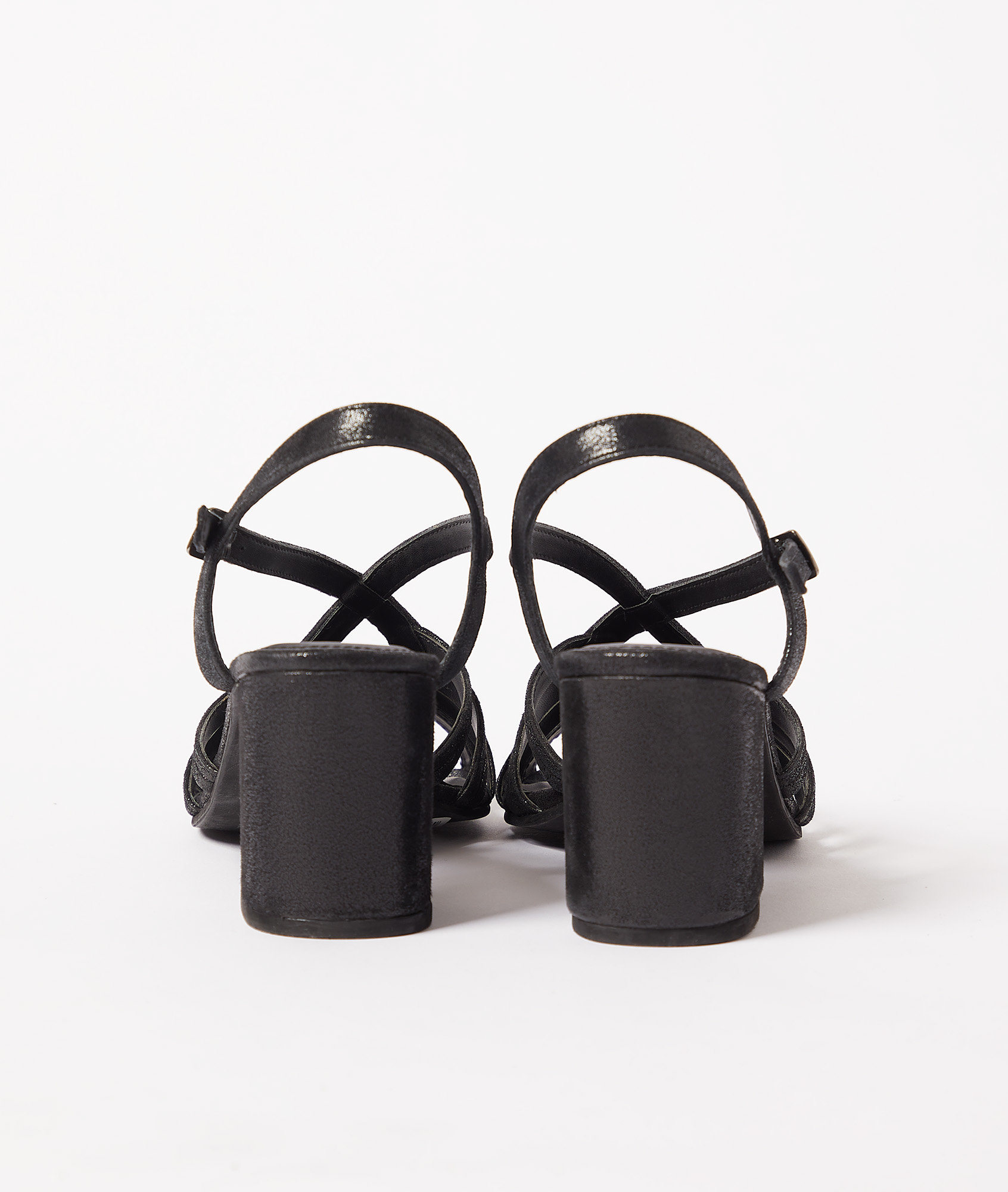 Sandales à talons en cuir