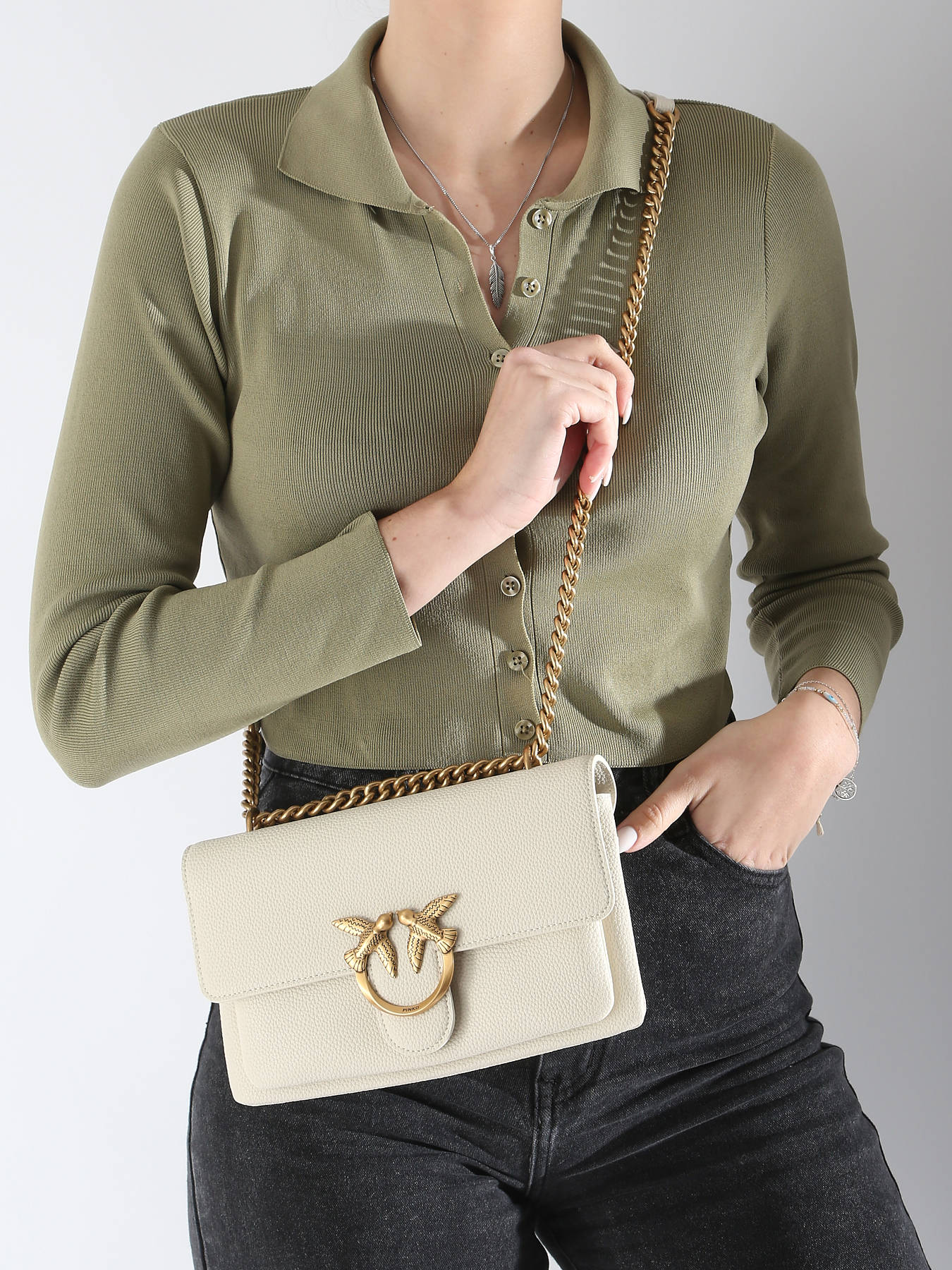 Sac bandoulire Love bag soft cuir PINKO