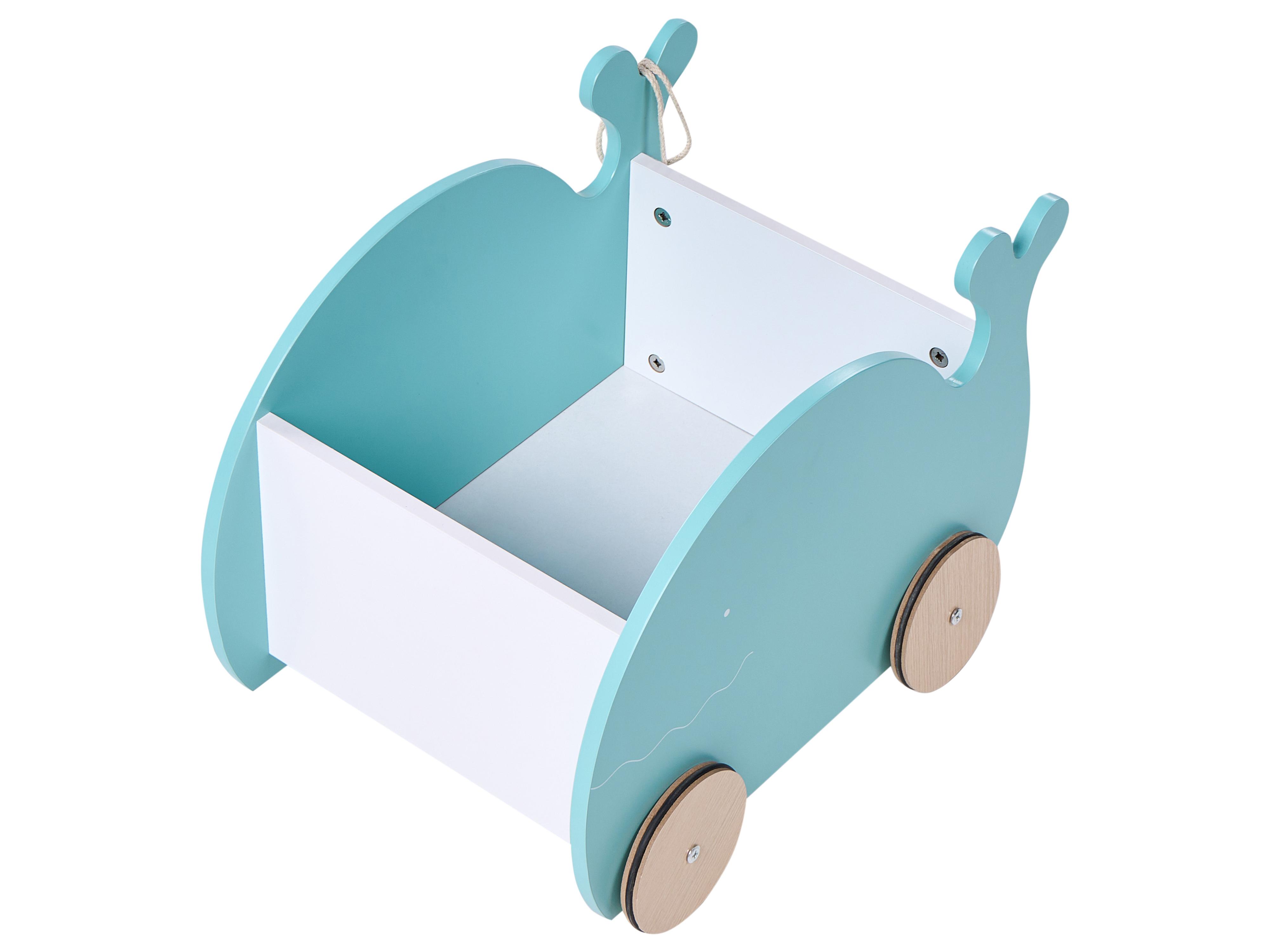 Speelgoedkist met wielen WOOLI 30 cm Blauw