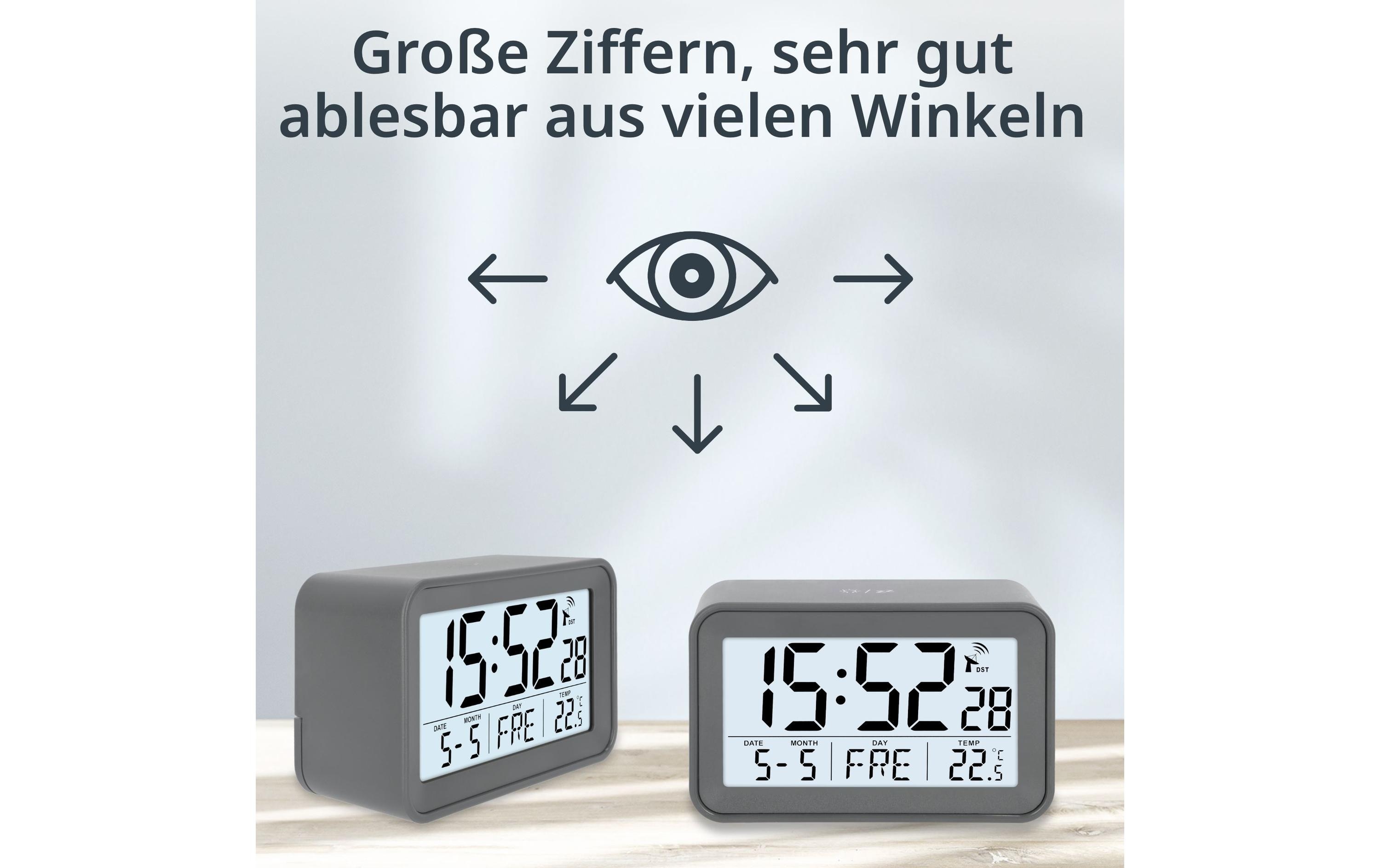 Funkwecker mit KalenderWecker mit digitaler Anzeige
