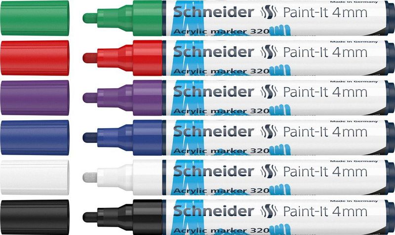 Schneider acrylmarker - Paint-it 320 - 4mm - etui 6 stuks - S-120295