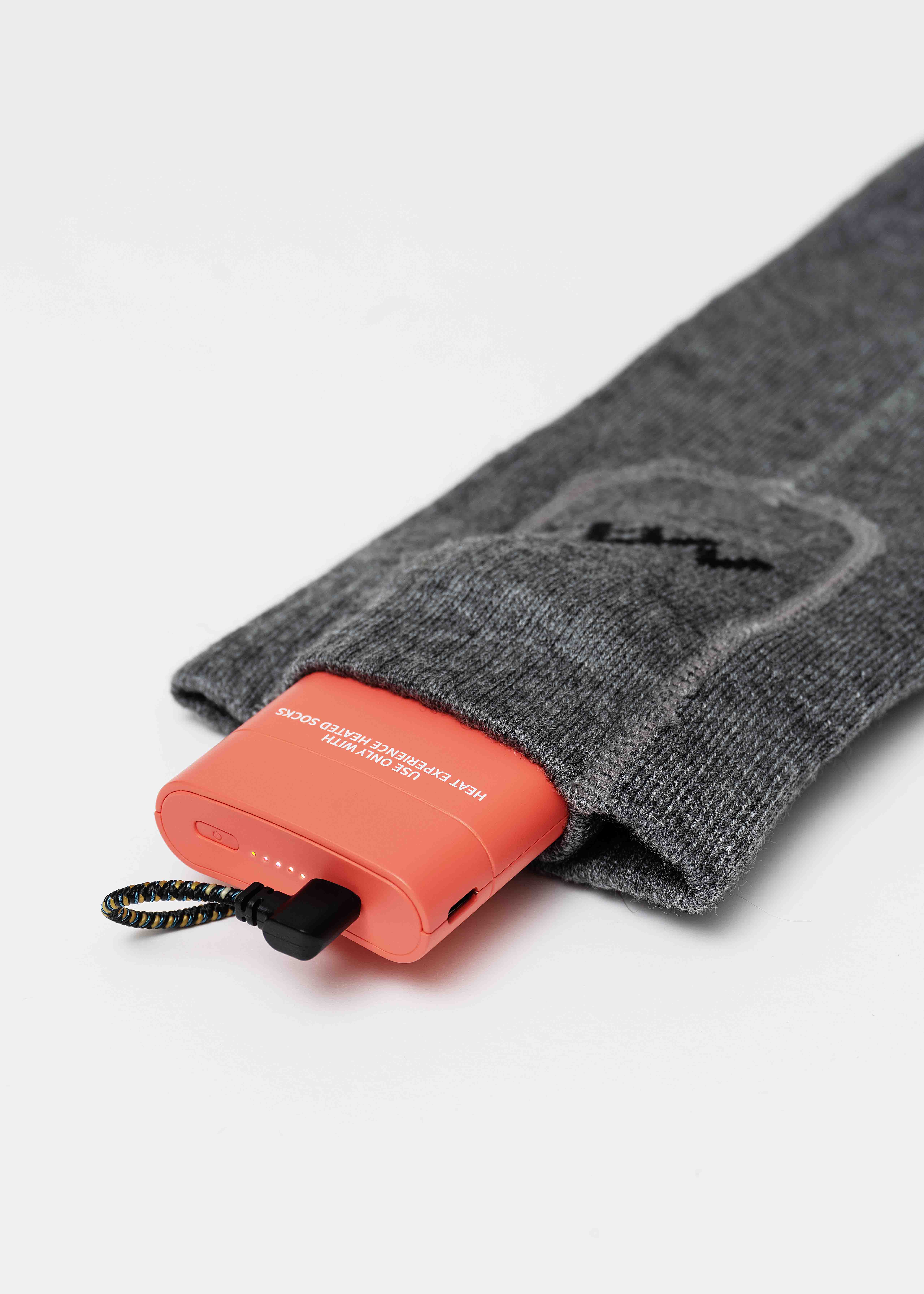 Heated Everyday Socks w/battery V2 Grå