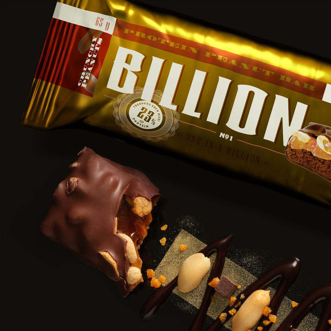 BARRA PROTEICA BILLION PROZIS AMENDOIM 65G