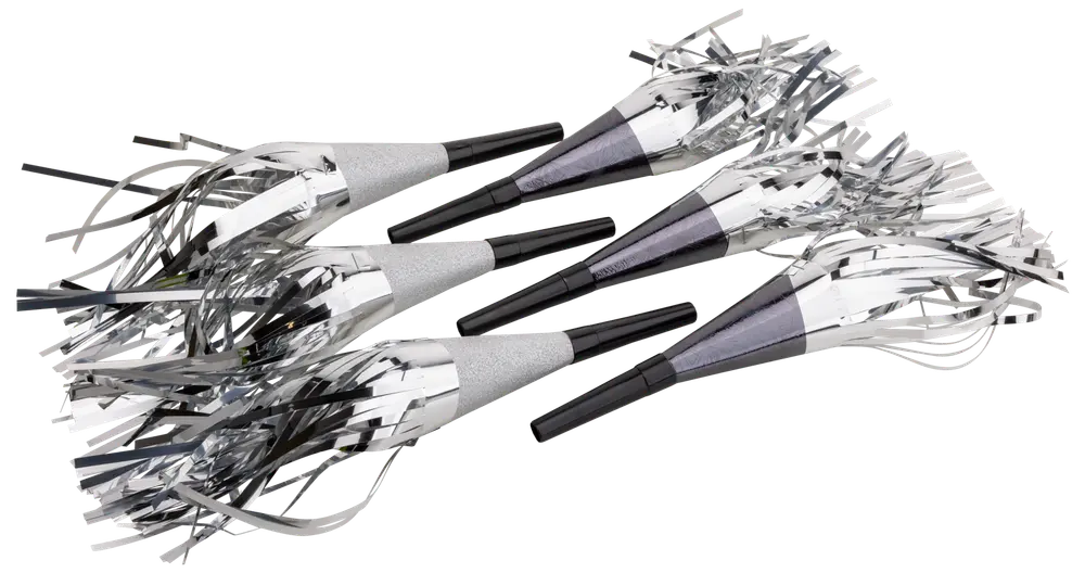 Tudehorn 14 cm 6-pak assorterede farver
