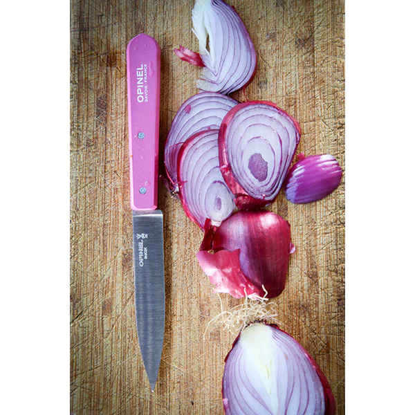 Couteau office N°112 lame inox lisse 10 cm fuchsia Opinel