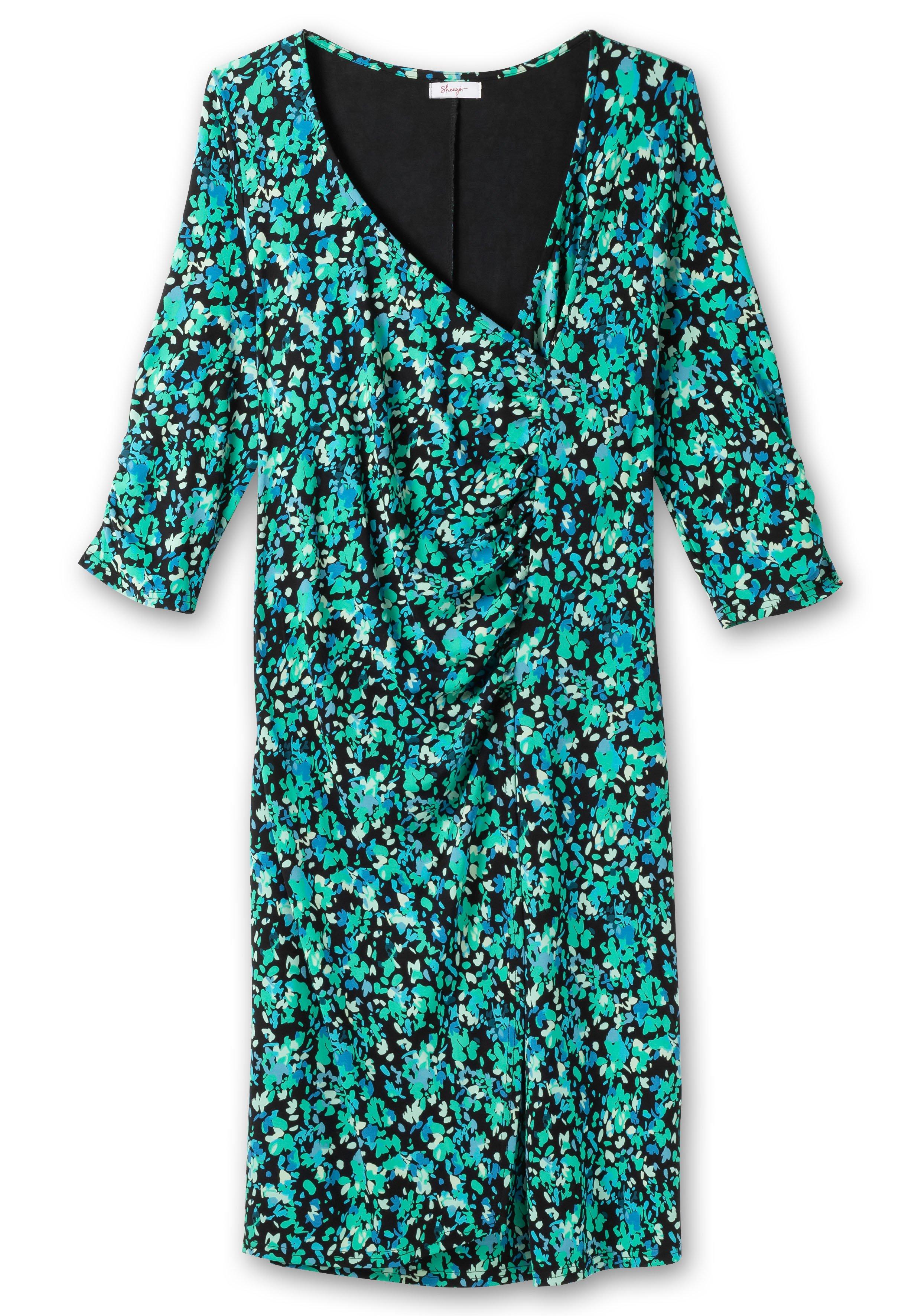 Jerseykleid in Wickeloptik, mit Blumenprint