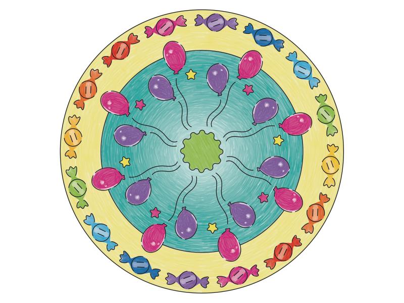 Ravensburger Malset Mandala-Designer Einhorn Zeichen-Set mit Mandala-Schablonen