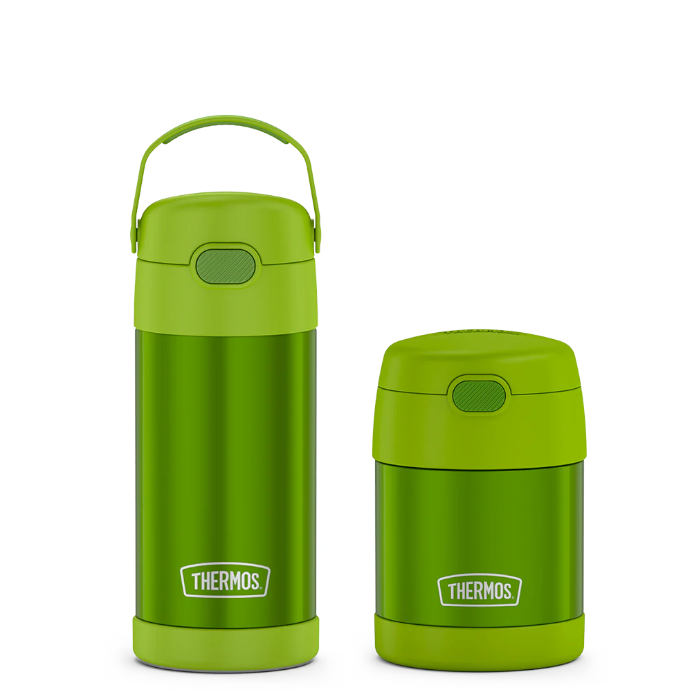 10oz FUNTAINER® FOOD JAR -LIME,12oz FUNTAINER® WATERBOTTLE - LIME