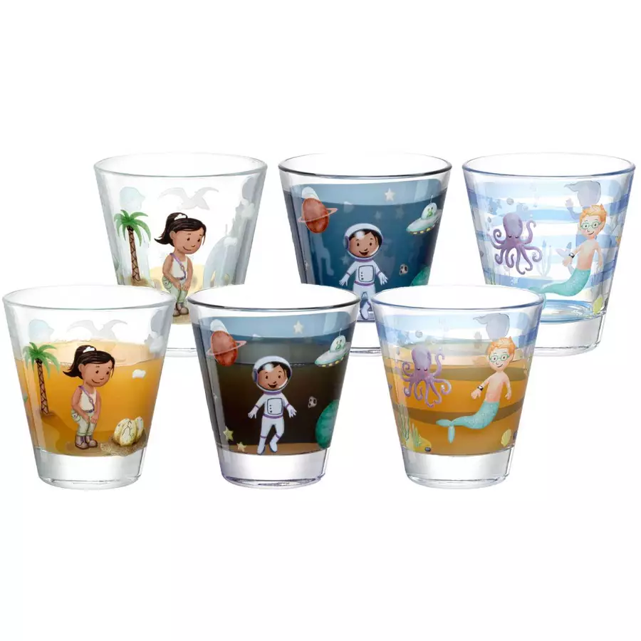 Leonardo Kindergläser BAMBINI Avventura 215 ml 6er Set bunt