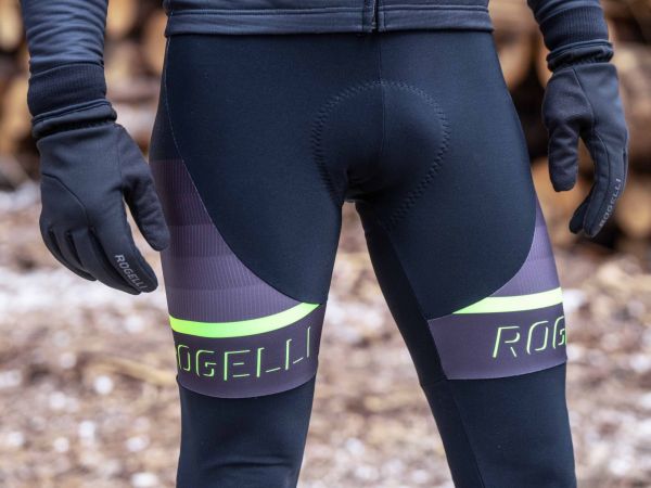 Rogelli Hero II Bib Cykelbukser, Black/Fluor