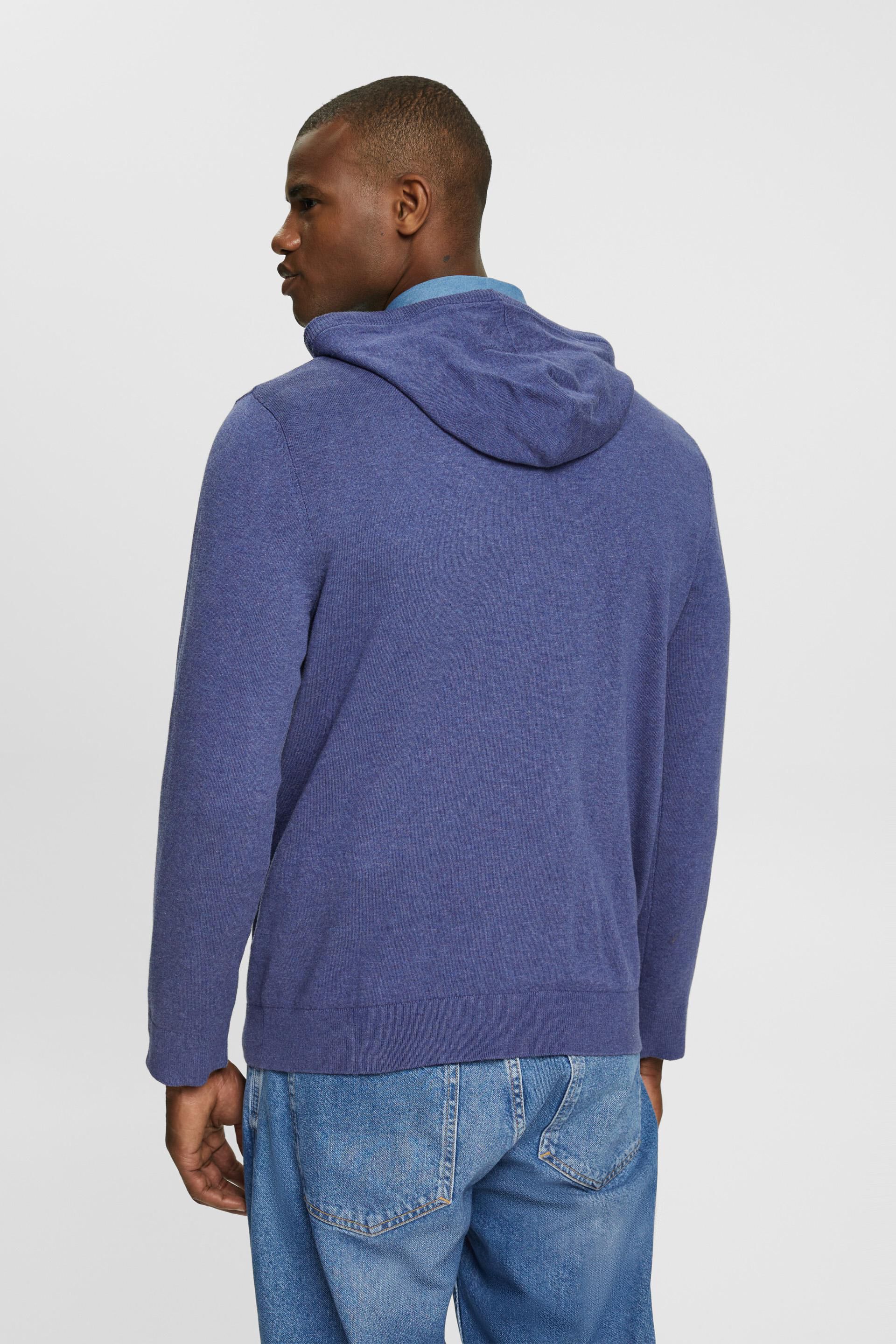 Pull-over en maille à capuche
