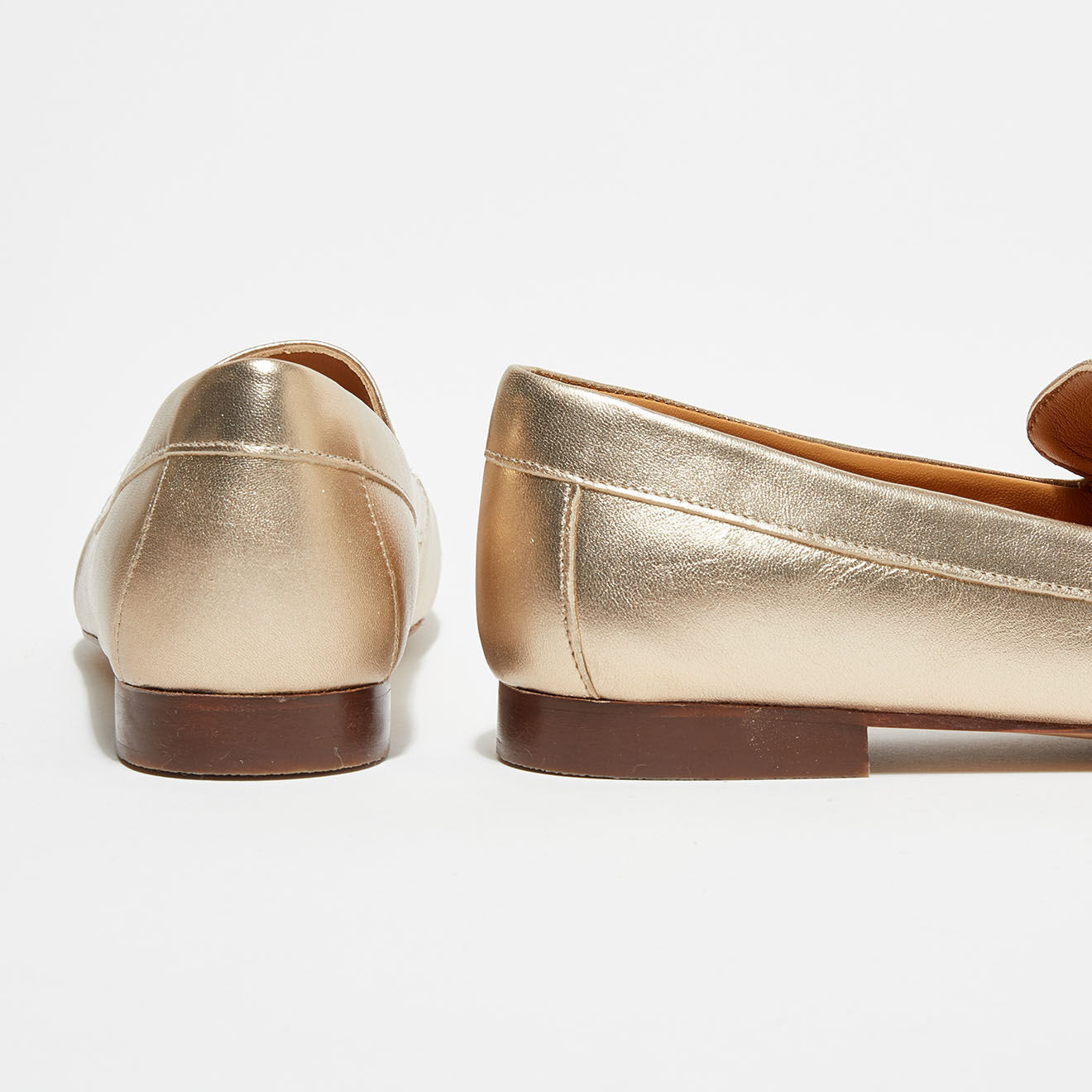 Quartier Latin Mocassins en Cuir Love irisés dorés