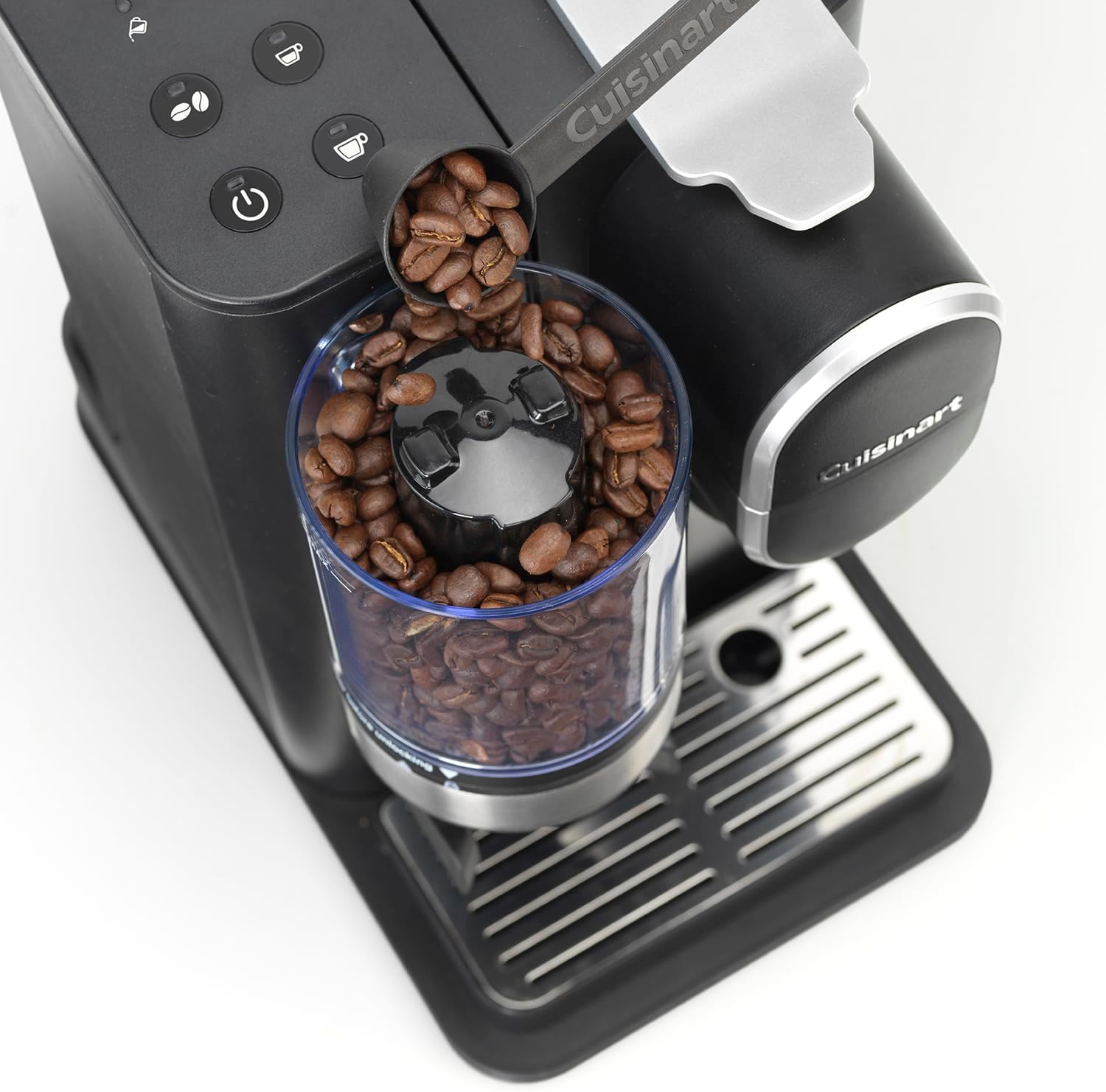 Cuisinart One Cup Grind And Brew - Machine à café avec broyeur intégré | Grain à moudre, Café filtre en portion individuelle | choisissez 3 tailles de tasse | Dosette filtrante réutilisable | Noir