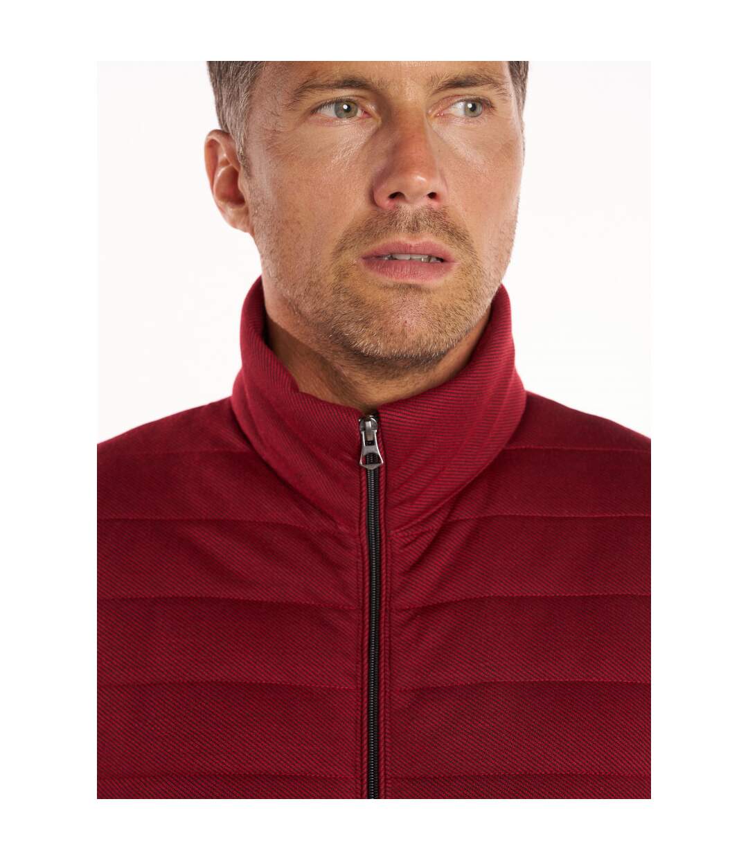 Blouson matelassé bi-matières