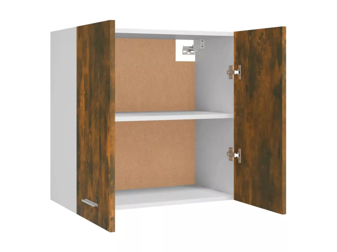 Armoire suspendue Chêne fumé 60x31x60 cm Bois d'ingénierie