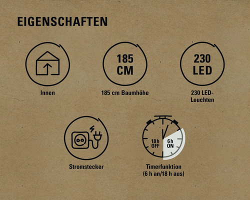 Lafiora Salzburg kunstkerstboom, 185 cm, LED groen