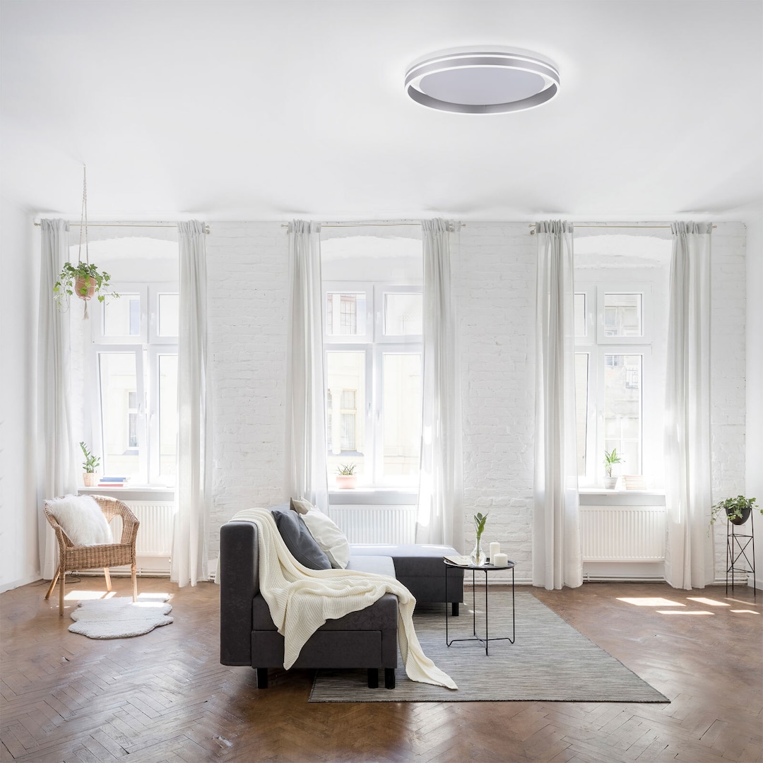 Paul Neuhaus LED Deckenlampe Q-VITO 59 cm stahlfarbig