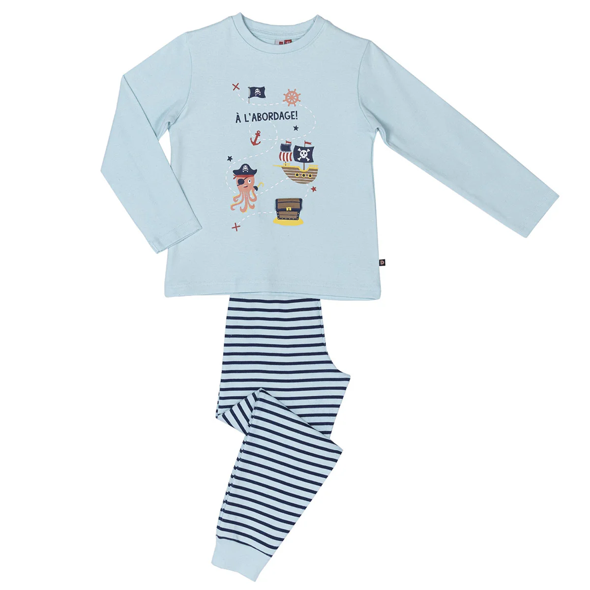 Pyjama garçon PIRATE aqua/imprimé