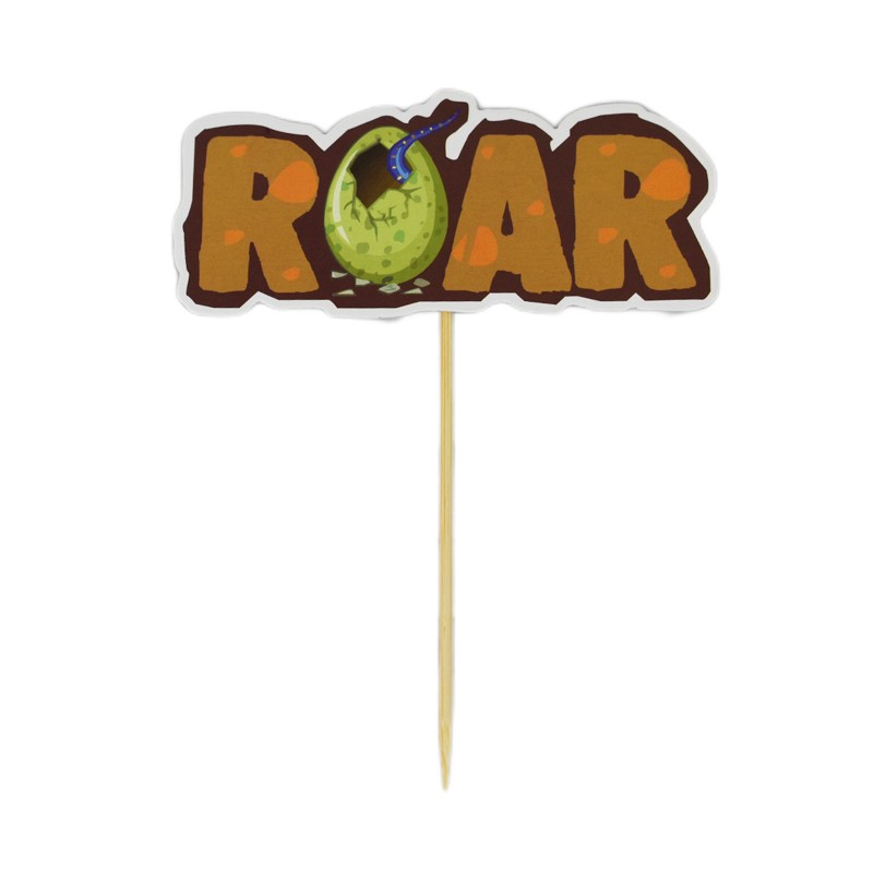 (13-tlg. Set) Kuchenstecker Kinder Tortenstecker Topper Dekoration für Torten / Kuchen - Dinosaurier