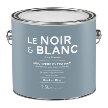Le Noir & Blanc muurverf extra mat Brooklyn Blue 2,5 liter