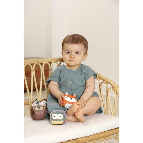 Set de 4 Balles Doudous Foret Multicolore - LITTLE BIG FRIENDS
