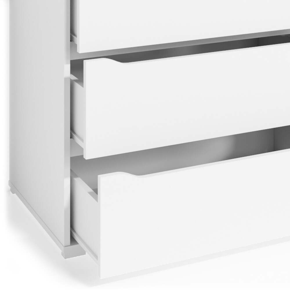VICCO Kommode RUBEN Weiß 3 Schubladen 80cm Sideboard Mehrzweckschrank Schrank