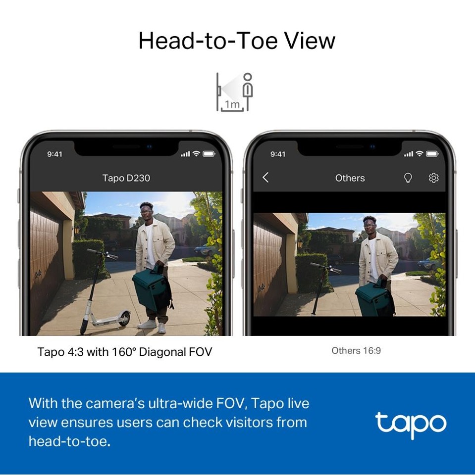 TP-Link - Tapo Smart videodørklokke kamerasæt /Tapo D230S1