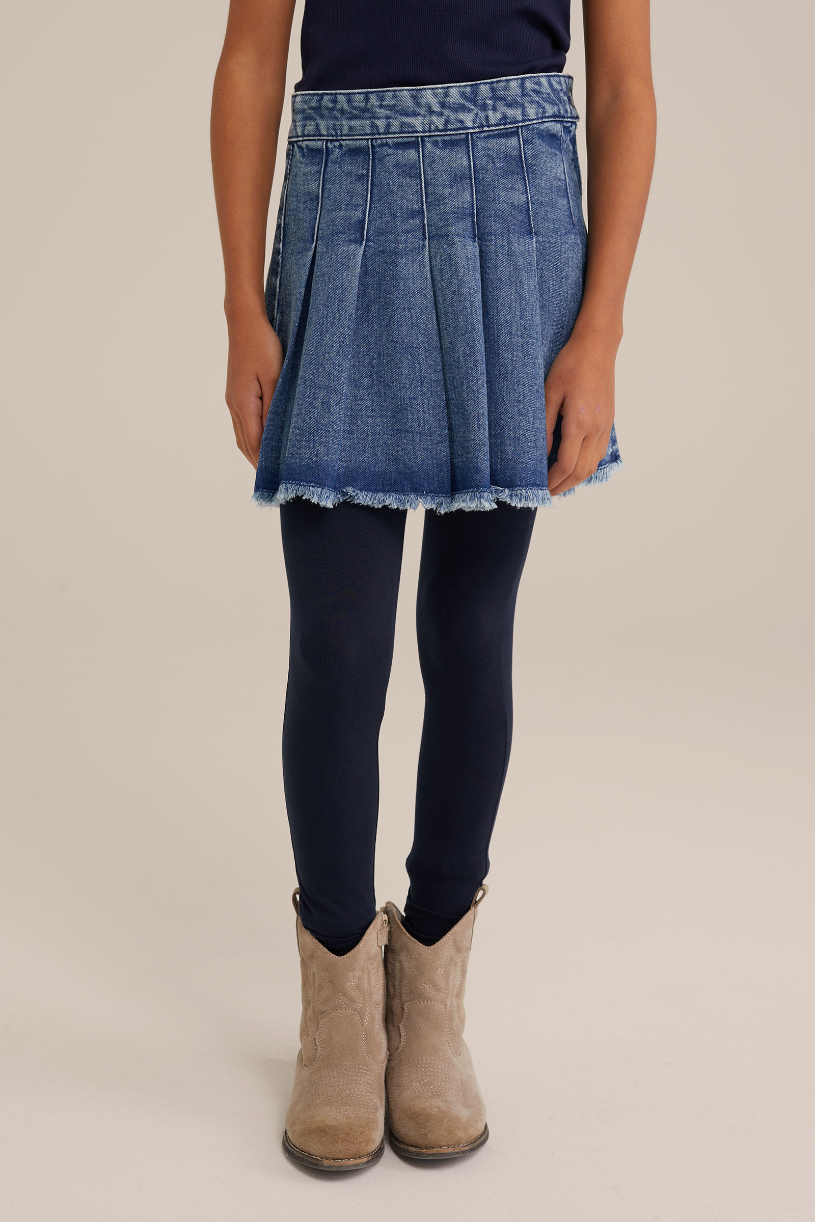 Meisjes legging met stretch WE Fashion Marineblauw