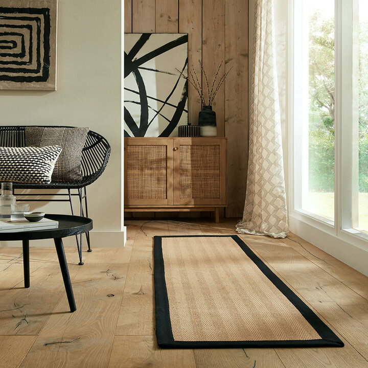 Jute loper - Herro Naturel/Zwart