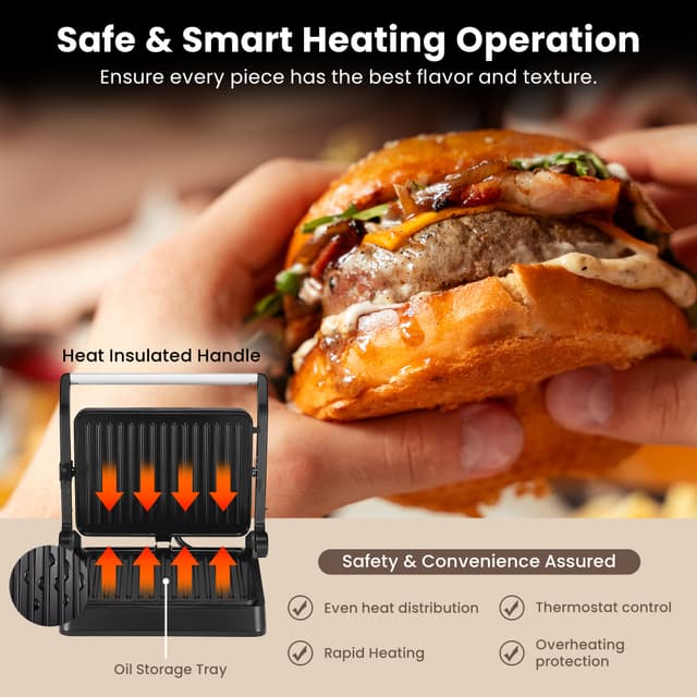 North panini sandwich maker 205008 (flerfarvet)