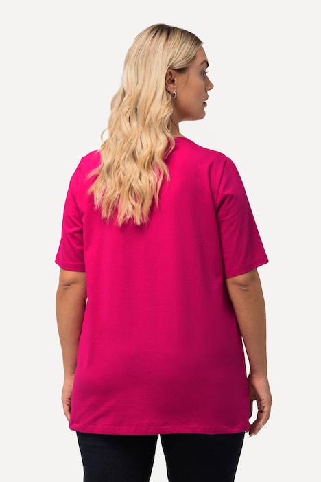 T-Shirt, A-Linie, V-Ausschnitt, Halbarm