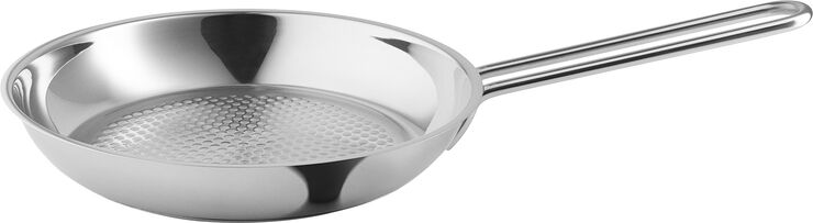 Eva Trio Stainless Steel Stegepande 24 cm Honeycomb Polished steel
