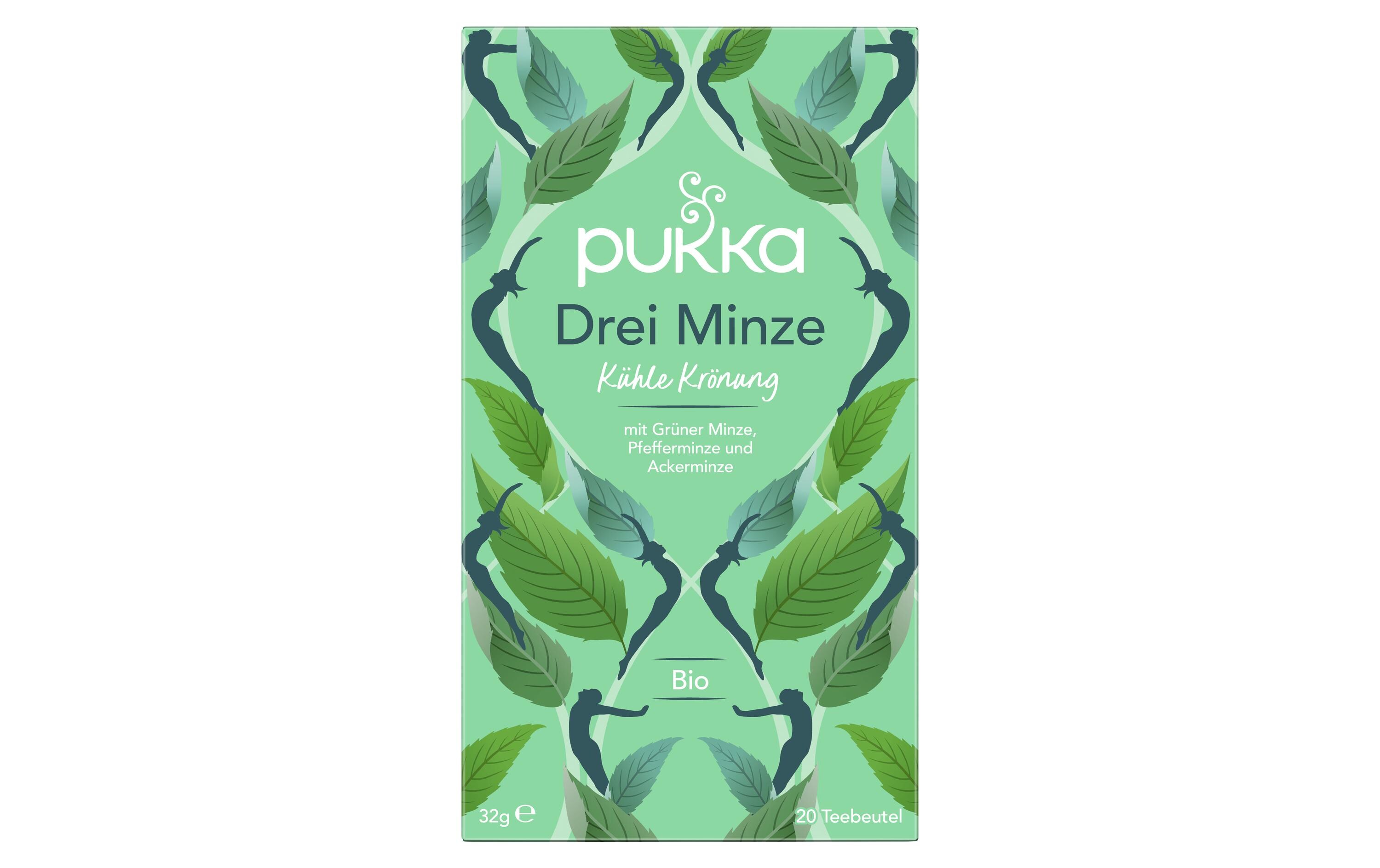 Teebeutel Bio-Tee Drei Minze 20 StückKühl-erfrischender Bio-Tee